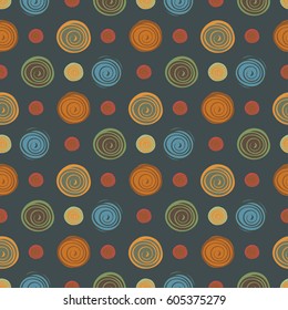 Abstract circles seamless pattern background.
