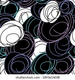 Abstrakte Kreise bilden nahtloses Muster.  Geometrisches Muster, Vektorgrafik beobachten. Design für Segel, Hochzeit sparen Datum, Valentine, für Feiern, Urlaubsplanung, Textilien, Druck.
