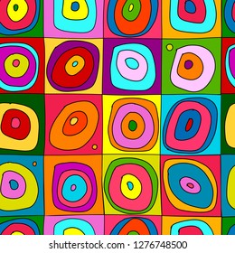 Abstract circles, seamless pattern for your design