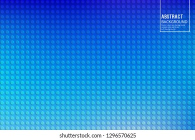 Abstract Circles and Shadows on Blue Background. Vector Design Template with Soft Gradient, for Posters, Slides, start pages.