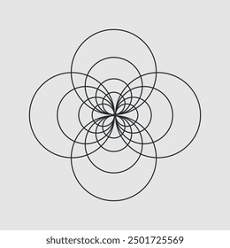 Abstract circles shape, overlapping, vector design