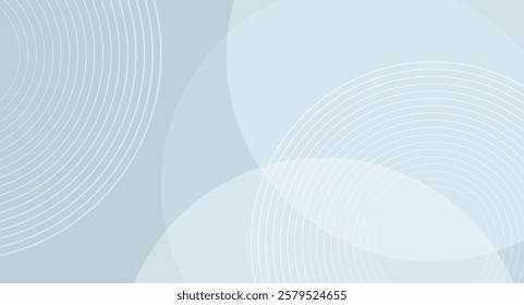 Abstract Circles and Soft Overlays, A Subtle Composition in Pale Blue Tones, creating a calming, modern minimalist background with flowing concentric lines,