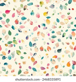 Abstract circles stone watercolor multicolor seamless pattern , Circle hand painted watercolor brush textured polka dots. Design element for sale banners, posters, labels, and gift wrapping paper.