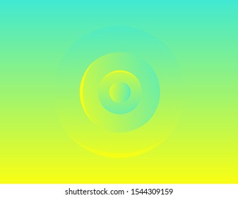 abstract circles system with wired texture in lemon blue shades