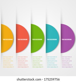 Abstract circles template. Color icon. Vector.