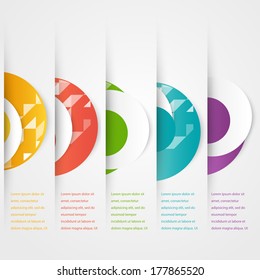 Abstract circles template. Color icon. Vector.