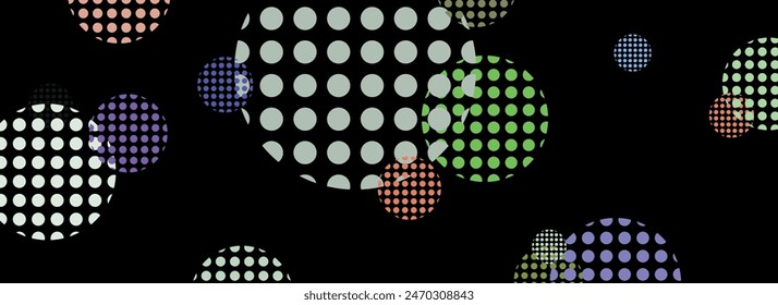 textura de círculos abstractos sobre fondo negro