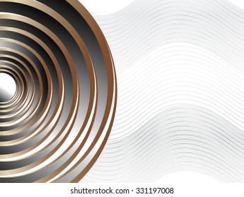 Abstract circles twister blend background