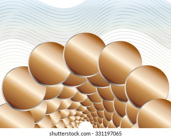 Abstract circles twister blend background