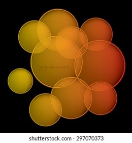 Abstract circles vector background.