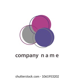 Abstract circles vector design logo