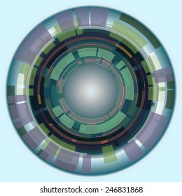 Abstract circles, vector illustration