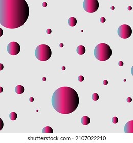 Abstract circles vibrant color pattern isolated on white background. Vector graphic illustration