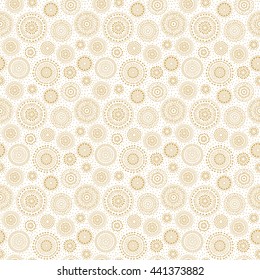 Abstract circles wallpaper. Vector seamless wavy pattern.