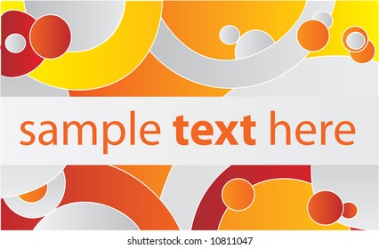 Abstract circles with warm colors