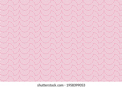 Los círculos abstractos y las líneas onduladas forman un vector de patrón geométrico sin soldadura.uso para plantilla, material, elemento, fondo de ornamento.y más.