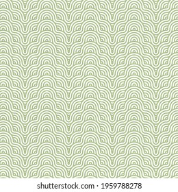 Abstract circles and wavy lines shape overlapping geometric seamless pattern vector.use for template, material, element, ornament background.and more.