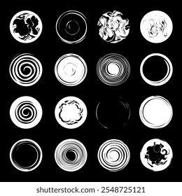 Círculos Abstractas, blancos.
Fondo creativo.  Icono, ilustración, patrón, textura.