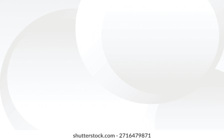 Círculos Abstractas Formas blancas y grises con juego de luces degradadas para fondos modernos, destacando la profundidad sutil y el estilo minimalista para el diseño de Sitios web
