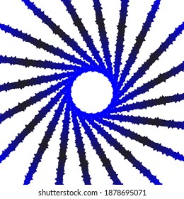 Abstract circles wrapped in dark blue geometric line effect