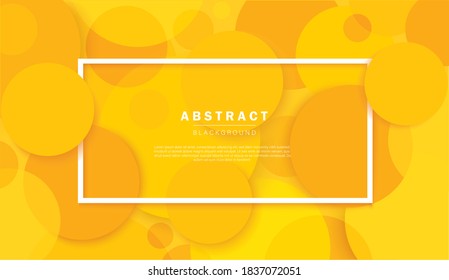 Abstract circles yellow background vector illustration 