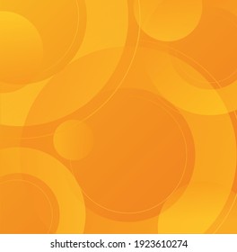 Abstract circles yellow background vector illustration 