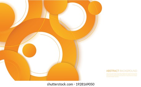 Abstract circles yellow background vector illustration 