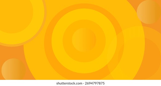 Ilustração do vetor de fundo amarelo dos círculos abstratos 