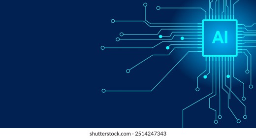 Placa de circuito abstrato AI inteligência artificial fundo digital. projeto placa de circuito abstrato AI inteligência artificial fundo da tecnologia.