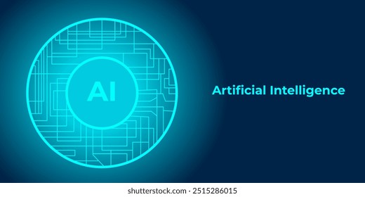 Abstract circuit board AI artificial intelligence digital vector background. abstract connecting lines AI artificial intelligence digital vector background.