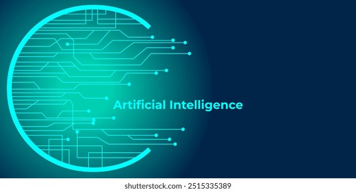 Placa de circuito abstrato inteligência artificial AI digital vetor fundo. linhas de conexão abstratas AI inteligência artificial digital vetor fundo.