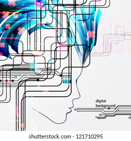 Abstract circuit board background