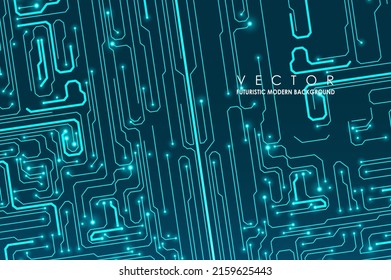 Resumen del fondo de la placa de circuito. Ilustración de inteligencia artificial. Antecedentes de la innovación digital