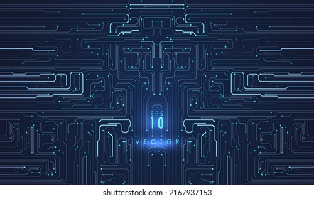 Abstract circuit board background. Artificial Intelligence illustration. Digital innovation background