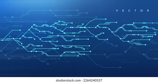 Abstract circuit board background. Artificial Intelligence illustration. Digital innovation background