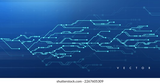 Resumen del fondo de la placa de circuito. Ilustración de inteligencia artificial. Antecedentes de la innovación digital