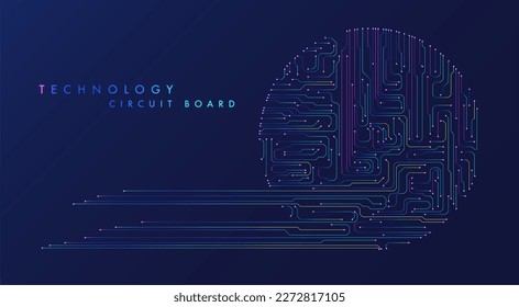 Abstract circuit board background. Artificial Intelligence illustration. Digital innovation background