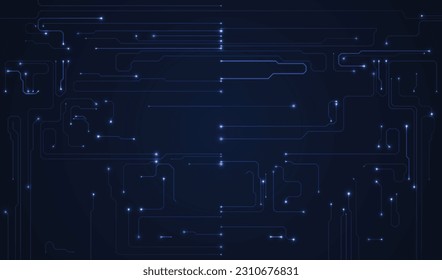 Abstract circuit board background. Artificial Intelligence illustration. Digital innovation background