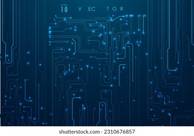 Abstract circuit board background. Artificial Intelligence illustration. Digital innovation background