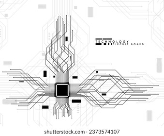 Abstrakter Leiterplattenhintergrund. Illustration künstlicher Intelligenz. Digitaler Innovationshintergrund