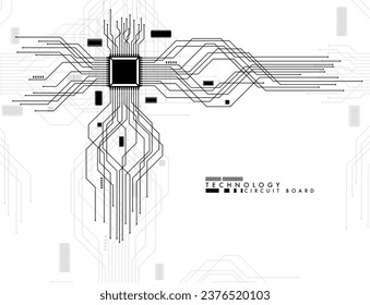 Abstrakter Leiterplattenhintergrund. Illustration künstlicher Intelligenz. Digitaler Innovationshintergrund