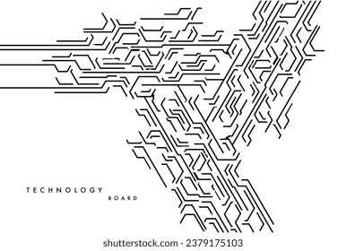 Abstract circuit board background. Artificial Intelligence illustration. Digital innovation background