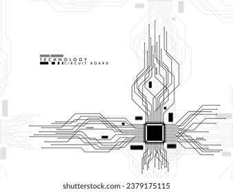 Abstrakter Leiterplattenhintergrund. Illustration künstlicher Intelligenz. Digitaler Innovationshintergrund