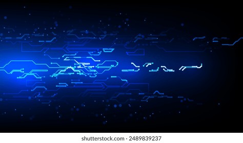 Abstract circuit board background. Artificial Intelligence illustration. Digital innovation background