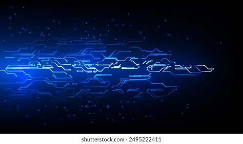 Abstract circuit board background. Artificial Intelligence illustration. Digital innovation background