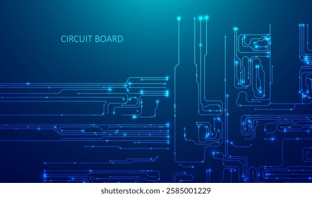 Abstract circuit board background. Artificial Intelligence illustration. Digital innovation background