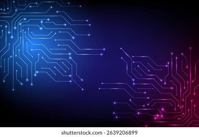 Abstract circuit board background. featuring futuristic artificial intelligence electronic technology motherboard cyber network concept.