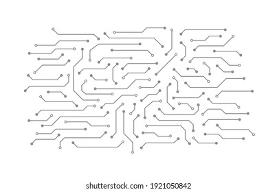 Abstract circuit board.  Background of microchip elements consisting of dots and lines. Technology concepts. Vector.