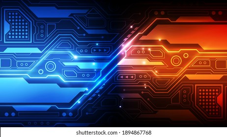 Abstract circuit board background texture of technology, vector illustration