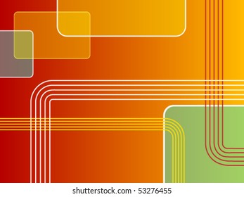 Abstract circuit board background texture with curved lines - vector illustration